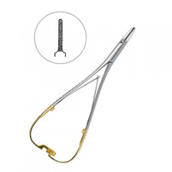 Иглодержатель хирургический Mini-Rider Lichtenberg TC, 14см, HLW Dental Instruments (Германия)