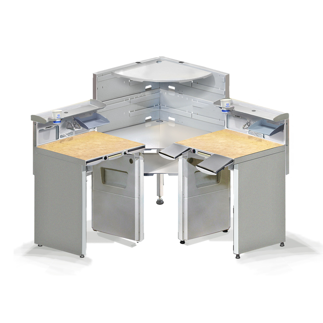 СЗТ 4.3 МАСТЕР КОНЕР - угловой стол для зубного техника на 2 рабочие зоны | Аверон (Россия)