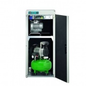 KD 224 AB - комбинированный безмасляный компрессор для 2-х стоматологических установок с отсасывающим агрегатом, с кожухом, с ресивером 24 л (100 л/мин) | Diplomat Dental (Словакия)