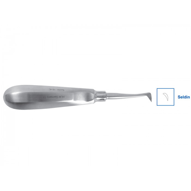 Элеватор Seldin, изогнутый левый | HLW Dental Instruments (Германия)