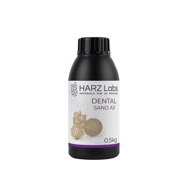 HARZ Labs Dental Sand A3 - фотополимерная смола для стоматологии, цвет А3 по шкале Вита, 0.5 кг | HARZ Labs (Россия)