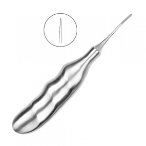 Люксатор прямой, 2 мм изогнутая ручка, HLW Dental Instruments (Германия)