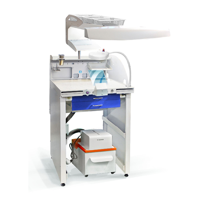 СЗТ 4.3 МИНИ СТАРТ - стол зубного техника с бюджетной вытяжной системой, базовая комплектация | Аверон (Россия)