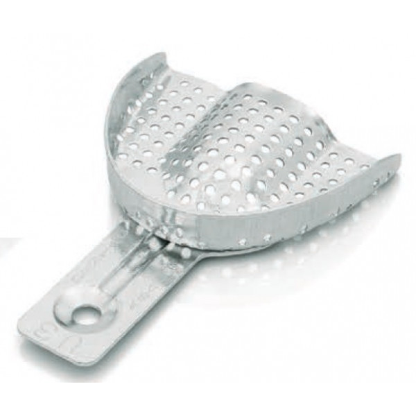 Ложка слепочная верхняя большая (L) с перфораций без бортика, детская, из аллюминия, Asa Dental (Италия)