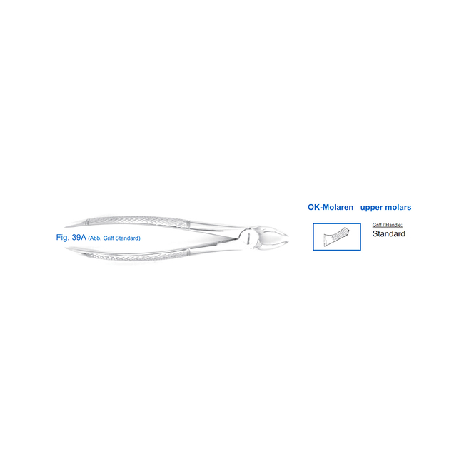 Щипцы для удаления зубов детские верхние, моляры (11-39A) | HLW Dental Instruments (Германия)