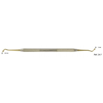 Моделировщик фиссур, 2,5-2,0 мм, нитрид титановое покрытие, HLW Dental Instruments (Германия)