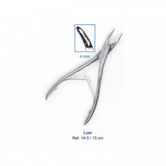 Кусачки костные Luer 15 см, рабочая часть 4 мм