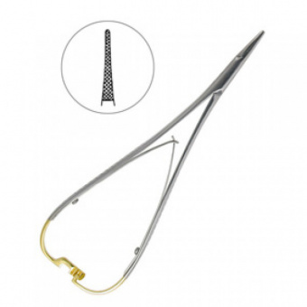 Иглодержатель хирургический Mini-Head Lichtenberg TC, 17 см, HLW Dental Instruments (Германия)