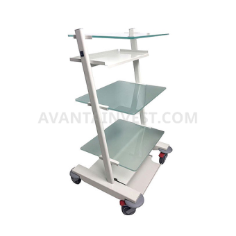 Стойка Т-19 мобильная для дополнительного оборудования с 3 стеклянными полками и 2 розетками, Аванта (Россия)